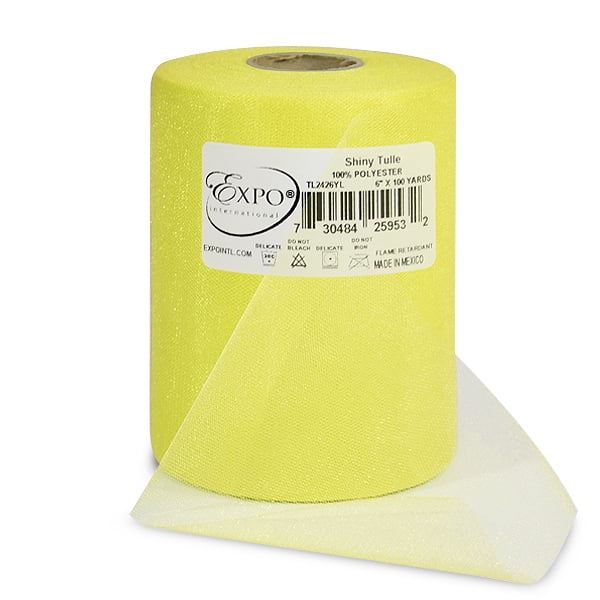 Expo Pack of 6 Shiny 6/" Tulle Spool of 100 Yards